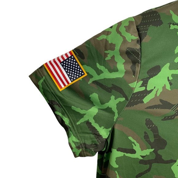 Nike BYU Cougars Football Camo Dri Fit Shirt Women's Size M Green Polyester - Picture 4 of 7